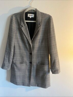 BB Dakota Black and White Glen Plaid Blazer
